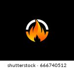fire logo | Shutterstock .eps vector #666740512