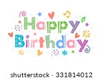 happy birthday | Shutterstock .eps vector #331814012