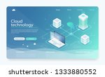 cloud hosting network isometric ... | Shutterstock .eps vector #1333880552