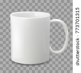 photo realistic white cup... | Shutterstock .eps vector #773701315