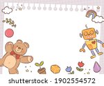 kindergarten background... | Shutterstock .eps vector #1902554572
