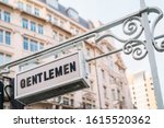 Vintage London Gentlemen toilet sign