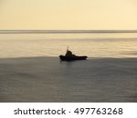 Small photo of A lonely ship at sea and undercurrents