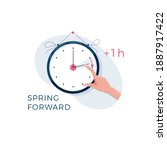 daylight saving time concept.... | Shutterstock .eps vector #1887917422