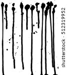 vector drips of black ink.... | Shutterstock .eps vector #512319952