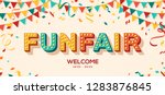 funfair banner with typography... | Shutterstock .eps vector #1283876845