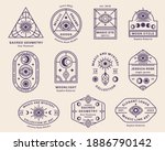 eye  sun and moon abstract logo ... | Shutterstock .eps vector #1886790142