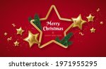 greeting card with shining gold ... | Shutterstock .eps vector #1971955295