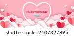 happy valentine's day poster or ... | Shutterstock .eps vector #2107327895