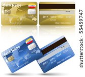 Vector Credit Cards  Front And...