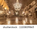 Small photo of Wieliczka, Poland June 2, 2018: St. Kinga's Chapel in the Wieliczka Salt Mine. Opened in the 13th century, the mine produced table salt. Is as one of the world's oldest salt mines.