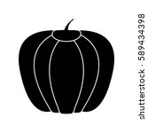black or white pumpkin icon.... | Shutterstock .eps vector #589434398