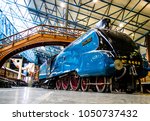 Small photo of York, United Kingdom - 02/08/2018: A4 Steam Locomotive world record holder Mallard at the National Railway Museum