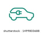 electric car icon. electrical... | Shutterstock .eps vector #1499803688