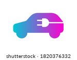 electric car icon. electrical... | Shutterstock .eps vector #1820376332