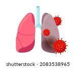 healthy and sick unhealthy... | Shutterstock .eps vector #2083538965