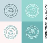 vector set of badges and... | Shutterstock .eps vector #322560092