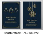 merry christmas and happy new... | Shutterstock . vector #760438492
