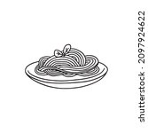 italian spaghetti pasta in... | Shutterstock .eps vector #2097924622