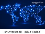 abstract polygonal world map... | Shutterstock .eps vector #501545065