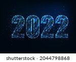 futuristic 2022 new year... | Shutterstock .eps vector #2044798868