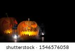 halloween background with... | Shutterstock . vector #1546576058