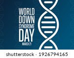 world down syndrome day. march... | Shutterstock .eps vector #1926794165