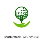 golf care icon logo design... | Shutterstock .eps vector #690724312