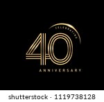 40 celebrating anniversary logo ... | Shutterstock .eps vector #1119738128