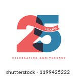 25 years anniversary... | Shutterstock .eps vector #1199425222