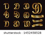 set of anniversary logotype and ... | Shutterstock .eps vector #1452458528