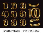 set of anniversary logotype and ... | Shutterstock .eps vector #1452458552