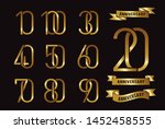 set of anniversary logotype and ... | Shutterstock .eps vector #1452458555