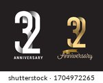 32 years anniversary... | Shutterstock .eps vector #1704972265