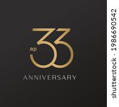 33rd anniversary celebration... | Shutterstock .eps vector #1986690542