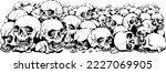 A Pile Of Skulls Human Skulls...