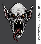 scary vampire creepy head face... | Shutterstock .eps vector #2005382858