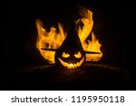 halloween concept. jack o... | Shutterstock . vector #1195950118