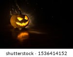 halloween pumpkin smile and... | Shutterstock . vector #1536414152
