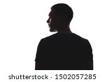 Silhouette portrait of man with ...