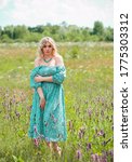 Small photo of Bohemian plus size pretty woman, women's romantic look, accessorize and natural clothes, fashion details for outfits