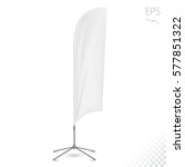 white outdoor panel flag ... | Shutterstock .eps vector #577851322