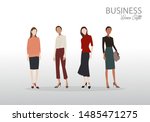 business women outfits 1 ... | Shutterstock .eps vector #1485471275