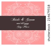 wedding invitation cards with... | Shutterstock .eps vector #214679518