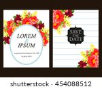 romantic invitation. wedding ... | Shutterstock . vector #454088512