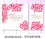 vintage delicate invitation... | Shutterstock .eps vector #557687698