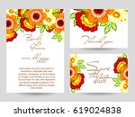 vintage delicate invitation... | Shutterstock .eps vector #619024838