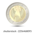 two euro coin. obverse coin....