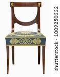 Small photo of 19th French Ormolu Mounted Empire Style chair isolated on white background