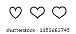heart icons  symbol of love ... | Shutterstock .eps vector #1153683745